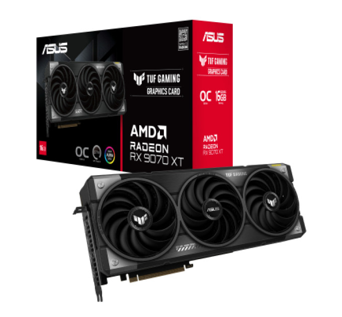 ASUS Відеокарта ASUS Radeon RX 9070 XT 16Gb TUF OC GAMING (TUF-RX9070XT-O16G-GAMING)