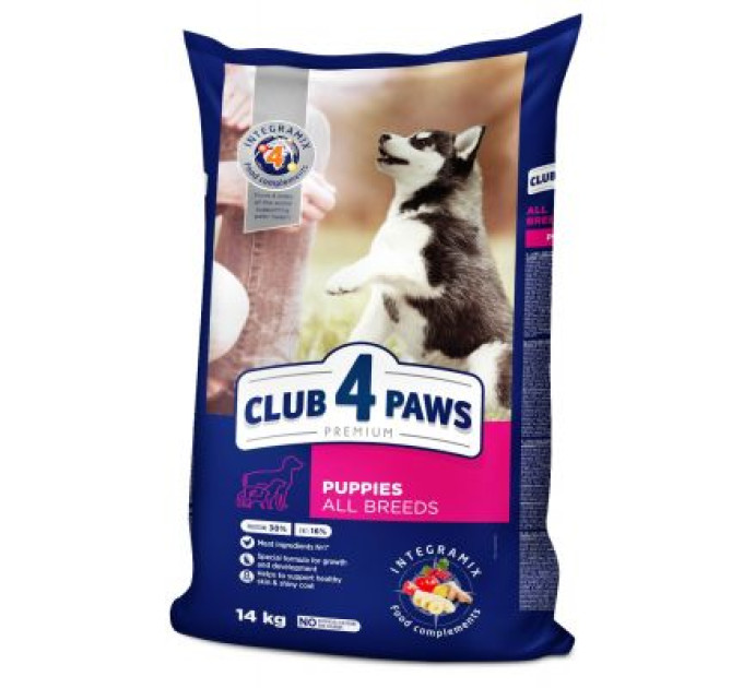 Club 4 Paws Сухий корм для собак Club 4 Paws Преміум. Для цуценят з високим вмістом курки 14 кг (4820083909696)
