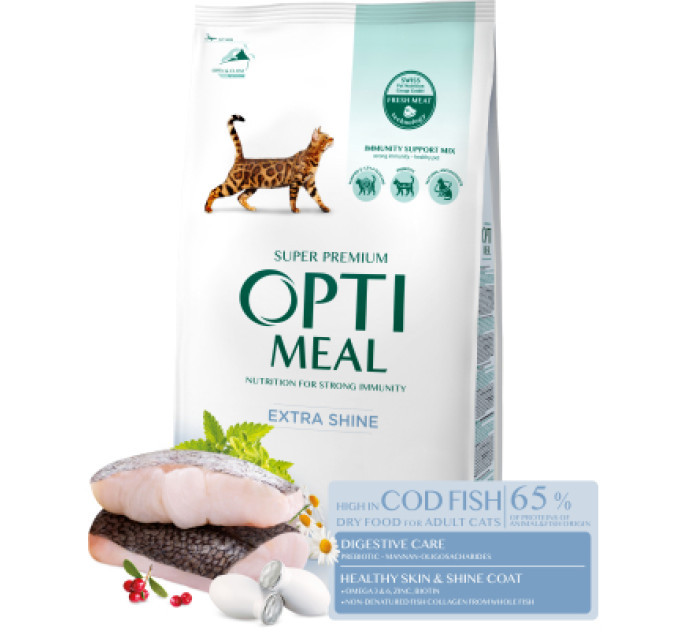 Optimeal Сухий корм для кішок Optimeal з високим вмістом тріски 1.5 кг (4820215369657)