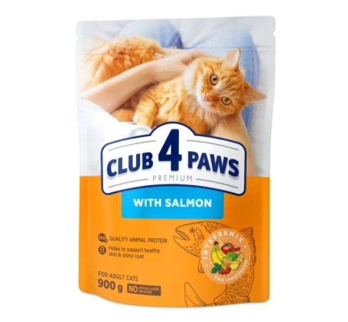 Club 4 Paws Сухий корм для кішок Club 4 Paws Преміум з лососем 900 г (4820269144729)