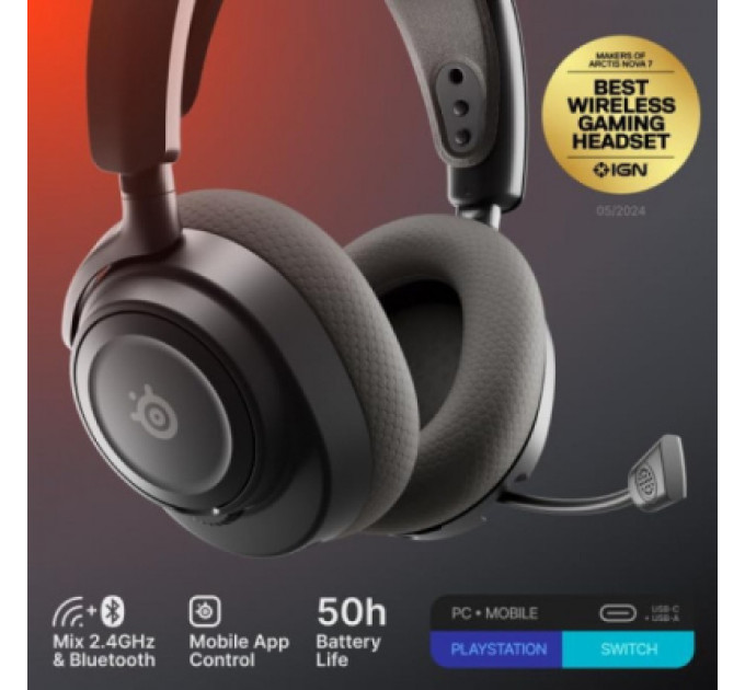 SteelSeries Навушники SteelSeries Arctis Nova 7 Gen 2 Wireless Black (61730)