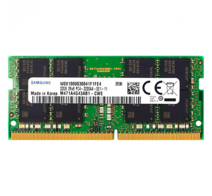 Модуль пам'яті для ноутбука SoDIMM DDR4 32GB 3200 MHz Samsung (M471A4G43BB1-CWE)