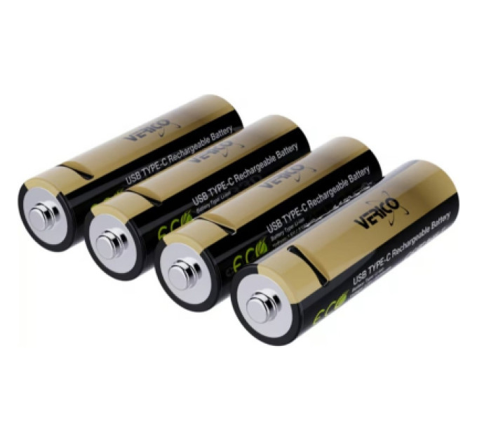 Verico Акумулятор Verico AA USB Type-C 2220mAh/3330mWh-1.5V Li-ion 4шт./уп. (Loop Energy PRO) (1UDBT-A6WEAC-NN)