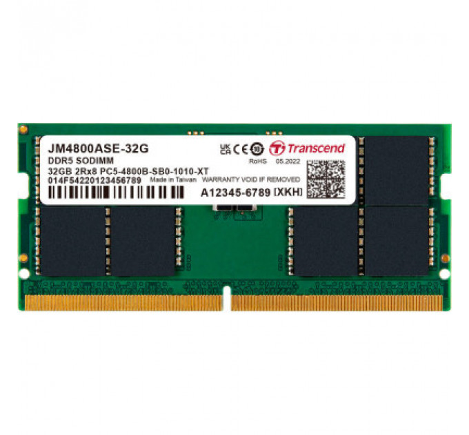 Модуль пам'яті для ноутбука SoDIMM DDR5 32GB 4800 MHz JetRam Transcend (JM4800ASE-32G)
