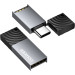 Essager Зчитувач флеш-карт Essager USB-C + USB-A to Micro SD black (EDKTF-QW0G-P)