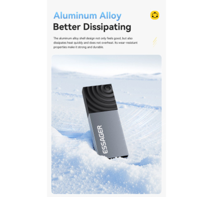 Essager Зчитувач флеш-карт Essager USB-C + USB-A to Micro SD black (EDKTF-QW0G-P)