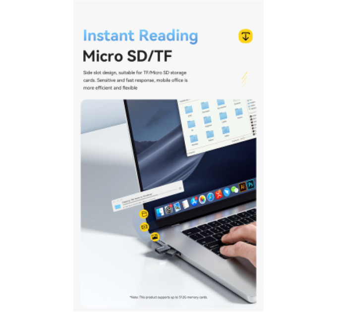 Essager Зчитувач флеш-карт Essager USB-C + USB-A to Micro SD black (EDKTF-QW0G-P)
