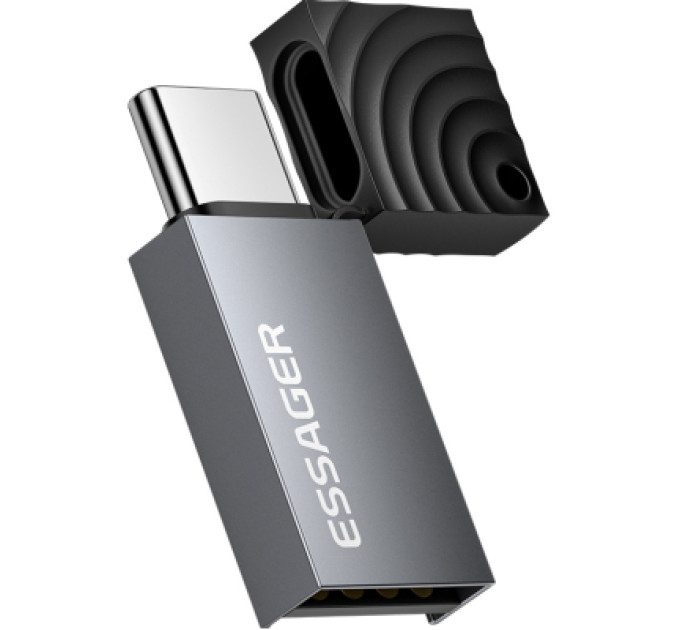 Essager Зчитувач флеш-карт Essager USB-C + USB-A to Micro SD black (EDKTF-QW0G-P)