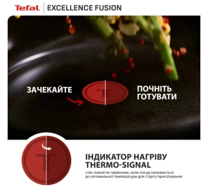 Tefal Сковорода Tefal Excellence Fusion з кришкою 24см чорний (G3388402)