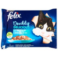 Purina Felix Вологий корм для кішок Purina Felix Doubly Delicious з лососем, сардиною, фореллю та скумбрією 4х85 г (7613287487391)