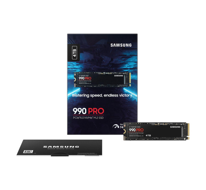 Samsung SSD-накопичувач  Samsung 990 Pro 2280 PCIe 4.0 x4 NVMe 2.0 (MZ-V9P4T0BW)