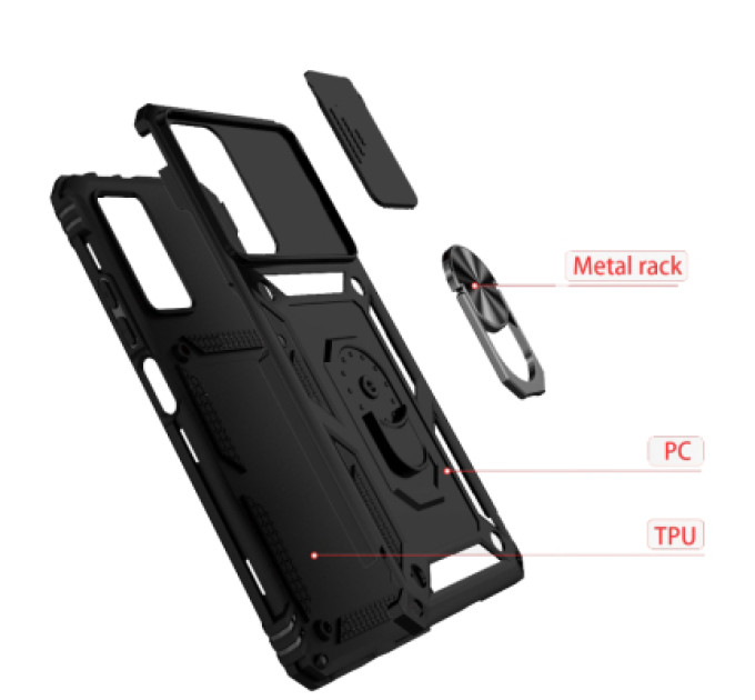 Чохол до мобільного телефона BeCover Military Samsung Galaxy S21 FE SM-G990 Black (707364)