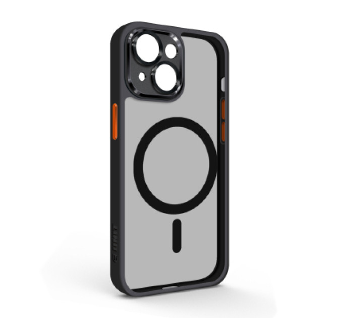 Чохол до мобільного телефона Armorstandart Unit MagSafe SE Apple iPhone 15 Black Orange (ARM75361)
