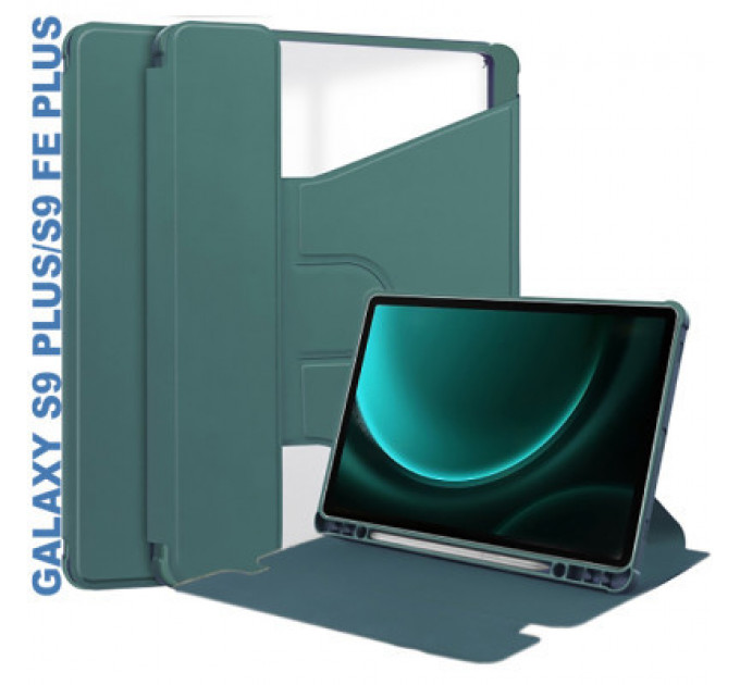 Чохол до планшета BeCover 360° Rotatable Samsung Tab S9 Plus (SM-X810/SM-X816)/S9 FE Plus (SM-X610/SM-X616) 12.4" Dark Gre (710400)