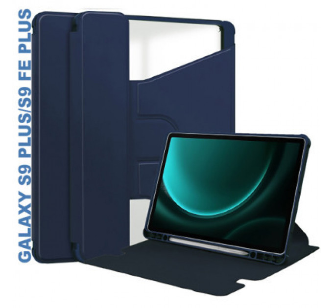 Чохол до планшета BeCover 360° Rotatable Samsung Tab S9 Plus (SM-X810/SM-X816)/S9 FE Plus (SM-X610/SM-X616) 12.4" Deep Blu (710399)