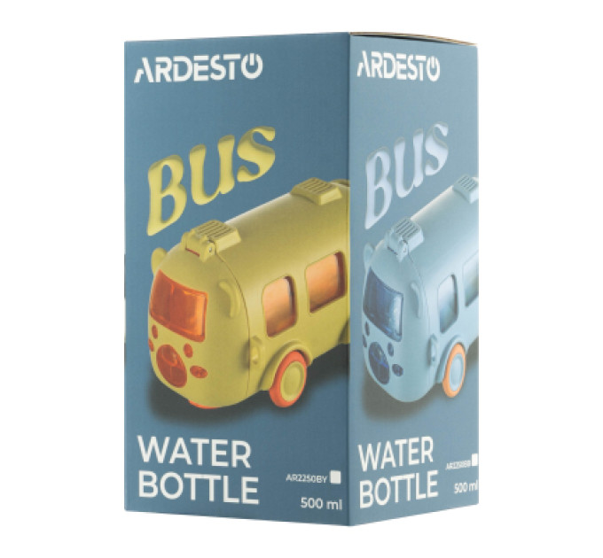 Пляшка для води Ardesto Bear Bus 500мл жовтий (AR2250BY)