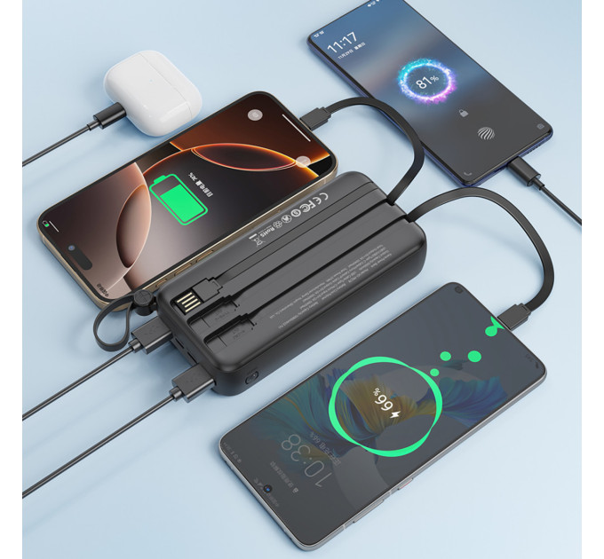 XO Універсальна мобільна батарея XO PR279 20000mAh 10W Black