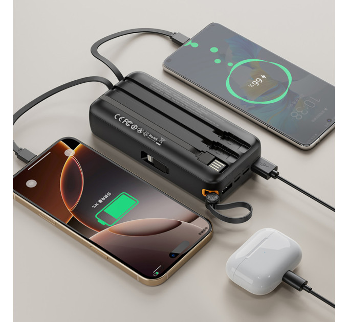XO Універсальна мобільна батарея XO PR279 20000mAh 10W Black