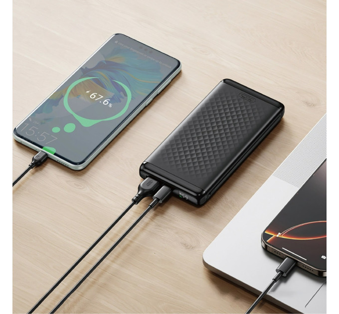 XO Універсальна мобільна батарея XO PB308 10000mAh 22.5W Black