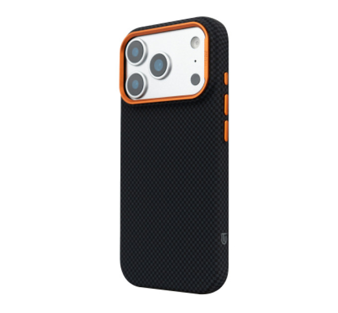 Armorstandart Чохол до мобільного телефона Armorstandart LikeCarbon2 SE MagCase Apple iPhone 17 Pro Max Kevlar Black Orange (ARM89165)