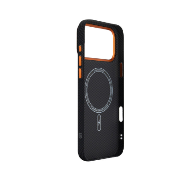 Armorstandart Чохол до мобільного телефона Armorstandart LikeCarbon2 SE MagCase Apple iPhone 17 Pro Max Kevlar Black Orange (ARM89165)
