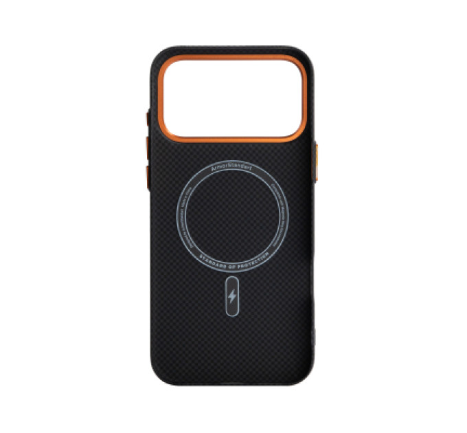 Armorstandart Чохол до мобільного телефона Armorstandart LikeCarbon2 SE MagCase Apple iPhone 17 Pro Max Kevlar Black Orange (ARM89165)