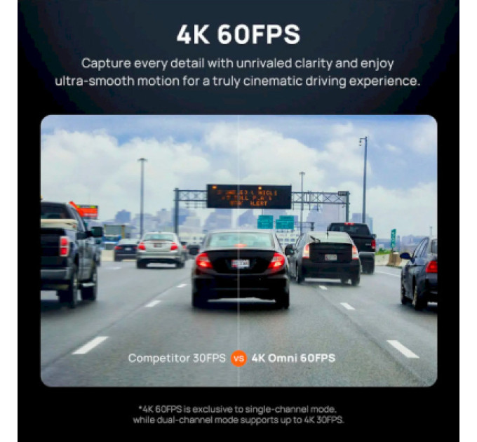 Відеореєстратор Xiaomi 70mai Dash Cam X800-2 Omni 128GB Black +RC14 Rear Camera Set (1152147)
