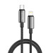 ColorWay Дата кабель USB-C to Lightning 2.0m PD30W zinc alloy braided black ColorWay (CW-CBPDCL099-BK)