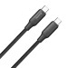 Дата кабель USB-C to USB-C 1.0m 3A 60W TPE embossed black ColorWay (CW-CBPDCC101-BK)