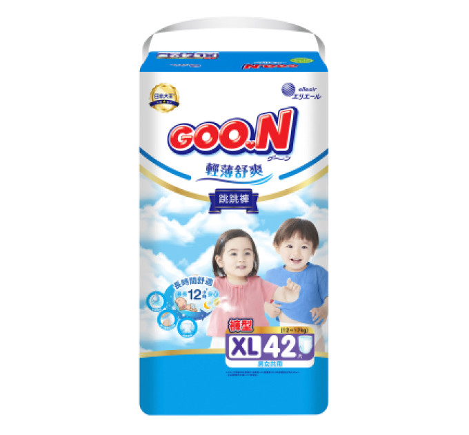 GOO.N Підгузки GOO.N Slim & Comfortable Розмір 5 XL 12-17 кг 42 шт (21001093)
