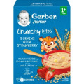Дитяча каша Gerber Мультизлакова з хрусткими пластівцями та шматочками полуниці від 1 року 200 г (1100408)