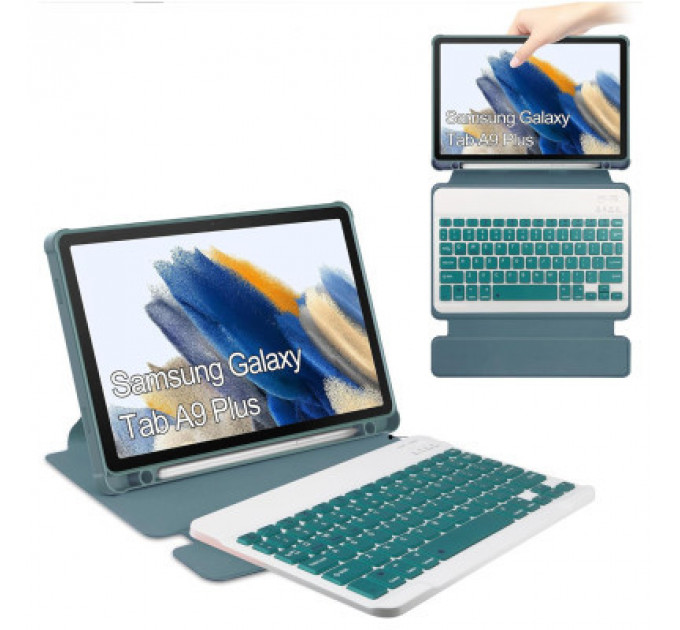 Чохол до планшета BeCover Keyboard 360° Rotatable Samsung Tab A9 Plus SM-X210/SM-X215/SM-X216 11.0" Dark Green (710331)