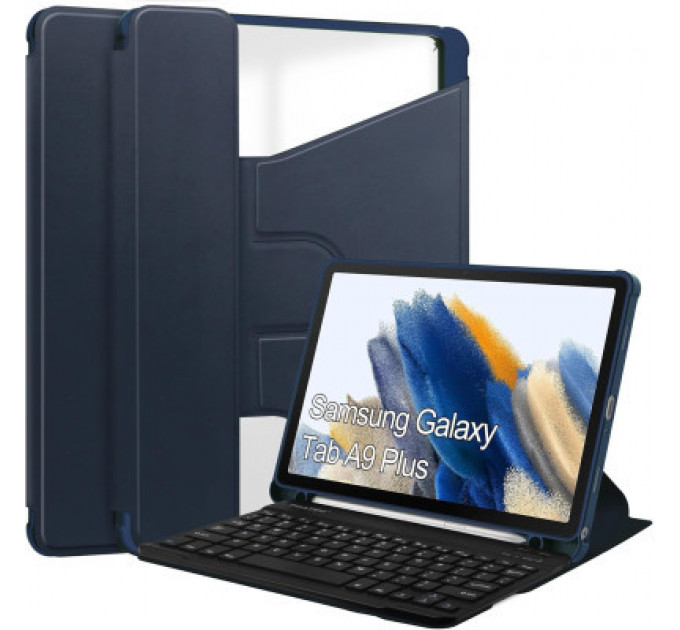 Чохол до планшета BeCover Keyboard 360° Rotatable Samsung Tab A9 Plus SM-X210/SM-X215/SM-X216 11.0" Deep Blue (710330)