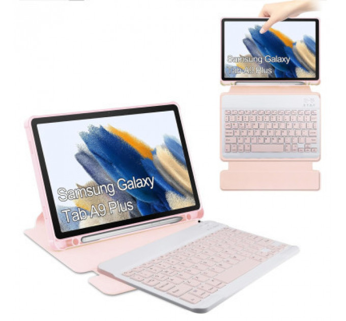 Чохол до планшета BeCover Keyboard 360° Rotatable Samsung Tab A9 Plus SM-X210/SM-X215/SM-X216 11.0" Pink (710333)