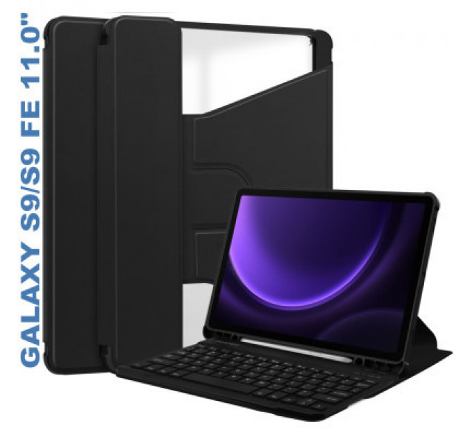 Чохол до планшета BeCover Keyboard 360° Rotatable Samsung Tab S9 (SM-X710/SM-X716)/S9 FE (SM-X510/SM-X516B) 11.0" Black (710426)