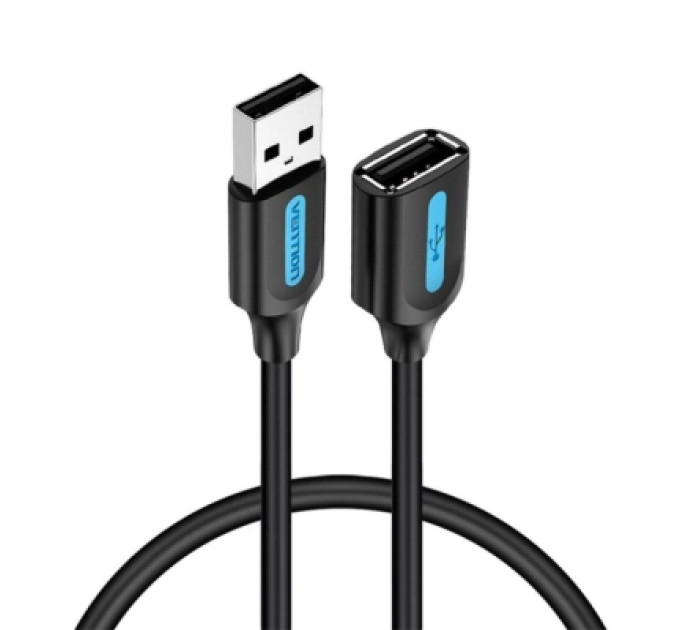 Vention Дата кабель USB 2.0 AM/AF 2.0m black Vention (CBIBH)