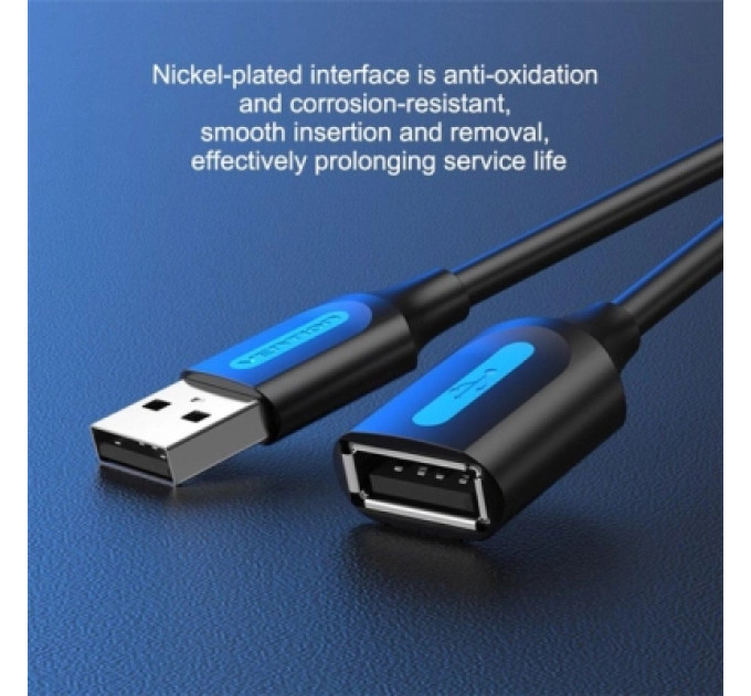 Vention Дата кабель USB 2.0 AM/AF 2.0m black Vention (CBIBH)