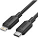 Дата кабель USB-C to Lightning 2.0m 3A black Vention (LAKBH)