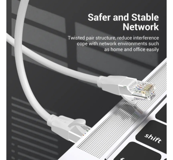 Патч-корд Cat.6 UTP Patch Cable 3M Gray VENTION (IBEHI)