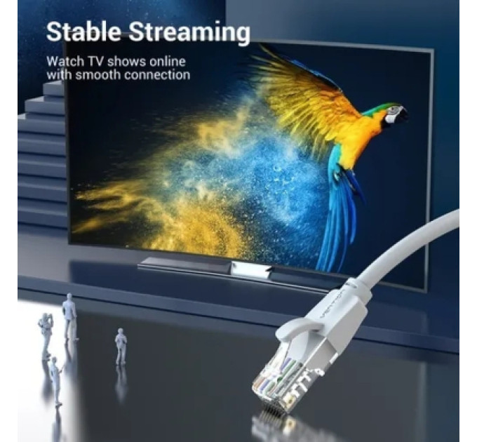 Патч-корд Cat.6 UTP Patch Cable 3M Gray VENTION (IBEHI)