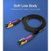 Патч-корд Flat Cat.7 Patch Cable 0.5M Black VENTION (ICABD)