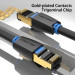 Vention Патч-корд Cat.8 SFTP Patch Cable 0.5M Black VENTION (IKABD)