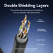 Патч-корд Cat.8 SFTP Patch Cable 1M Black VENTION (IKABF)