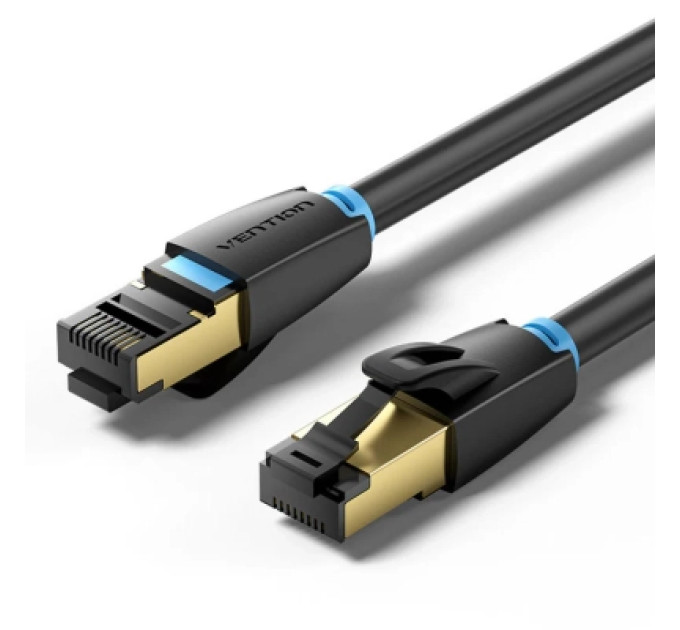 Патч-корд Cat.8 SFTP Patch Cable 1M Black VENTION (IKABF)