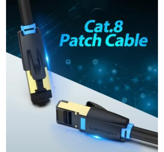 Патч-корд Cat.8 SFTP Patch Cable 10M Black VENTION (IKABL)
