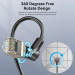 Патч-корд Cat8 STP Rotate Right Angle Ethernet Patch Cable 1M Black Slim Type VENTION (IKLBF)