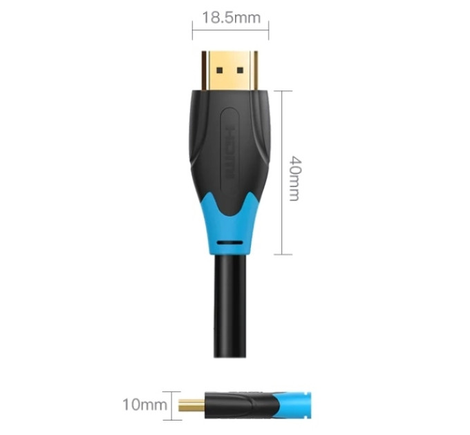 Vention Кабель мультимедійний HDMI Cable 0.75M Black VENTION (AACBE)