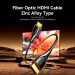 Кабель мультимедійний 4K Fiber Optic HDMI Male to Male Cable 20M Black Zinc Alloy Type VENTION (ALSBQ)