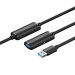 Дата кабель USB 3.0 Type-A Male to Type-A Female Active Extension Cable 5M Black VENTION (CBMBJ)