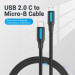 Vention Дата кабель USB 2.0 C Male to Micro-B Male 2A Cable 1M Black VENTION (COVBF)